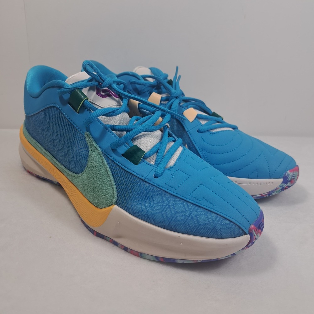 NIKE ZOOM FREAK‎ 5 BASKETBALL SHOES MEN'S SZ 11 BLUE LIGHTNING DX4985 400 NIB - Picture 8 of 13